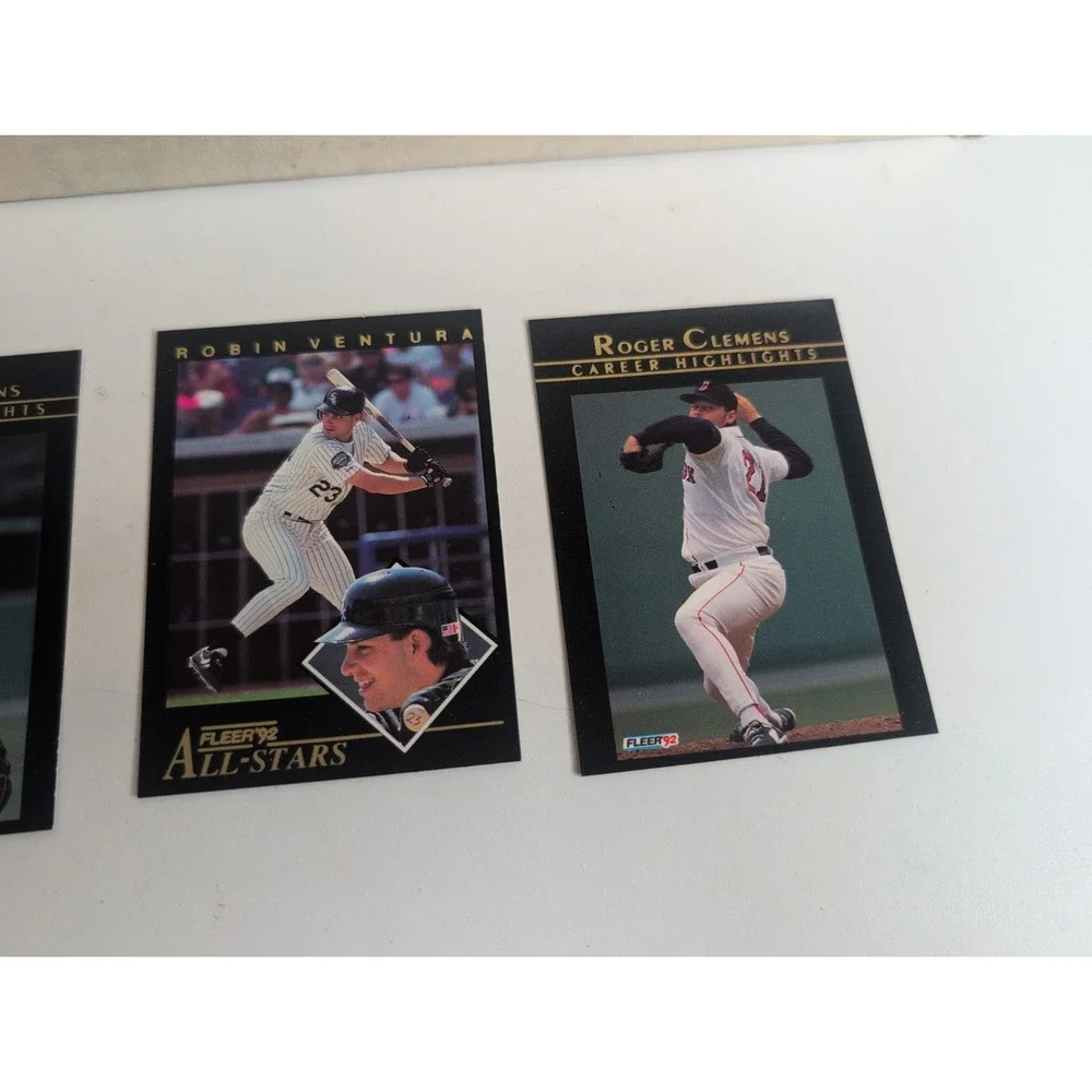 Mixed Lot 1992 Fleer Baseball Cards Gradable Superstars Roger Clemens Cal Ripken